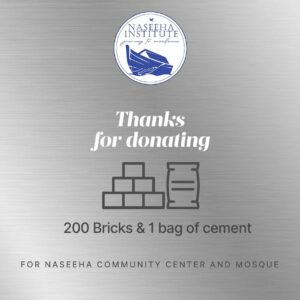 Donate 200 Bricks & 1 bag of cement
